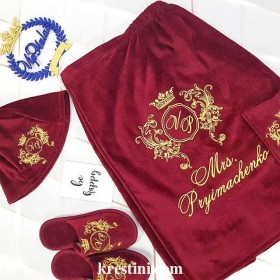 Жіночий банний набір "Монограма принцеси"